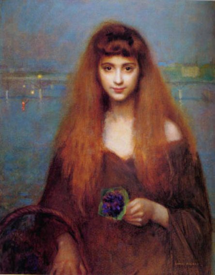 La vendeuse de violettes peinture de Georges Louis Picard